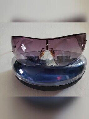 Armani Exchange Shield Sunglasses - Purple Gray Gradient Lenses